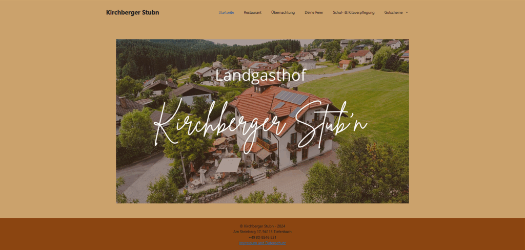 Screenshot: Landgasthof Kirchberger Stubn